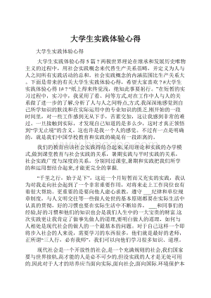 大学生实践体验心得.docx