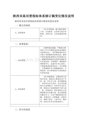 陕西双高双普指标体系修订稿变化情况说明.docx