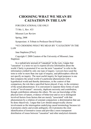 CHOOSING WHAT WE MEAN BY CAUSATION IN THE LAW.docx