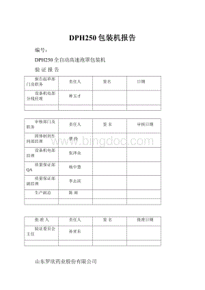 DPH250包装机报告.docx