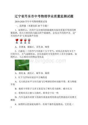 辽宁省丹东市中考物理学业质量监测试题.docx