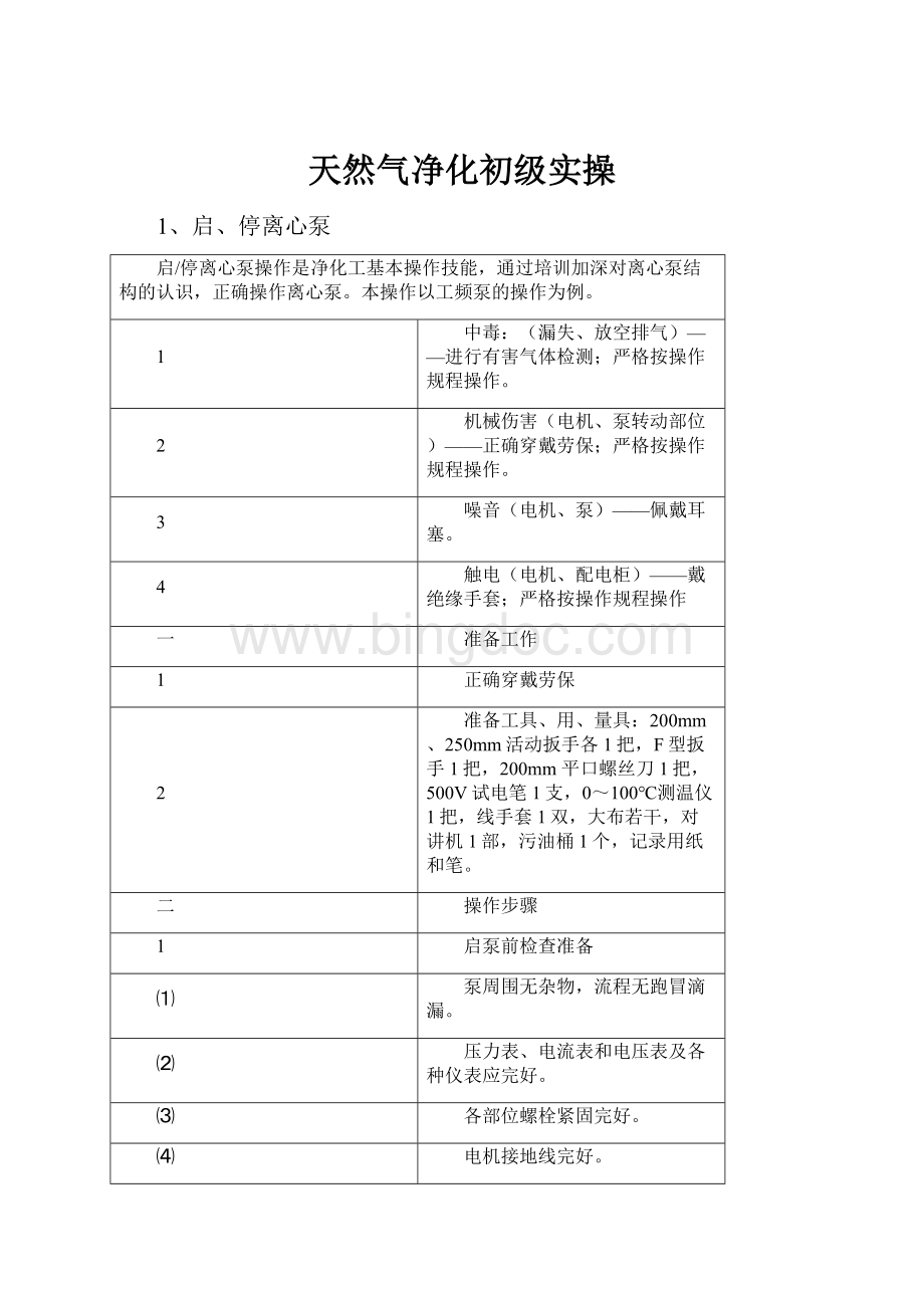 天然气净化初级实操.docx_第1页