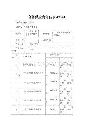 合格供应商评估表47520.docx