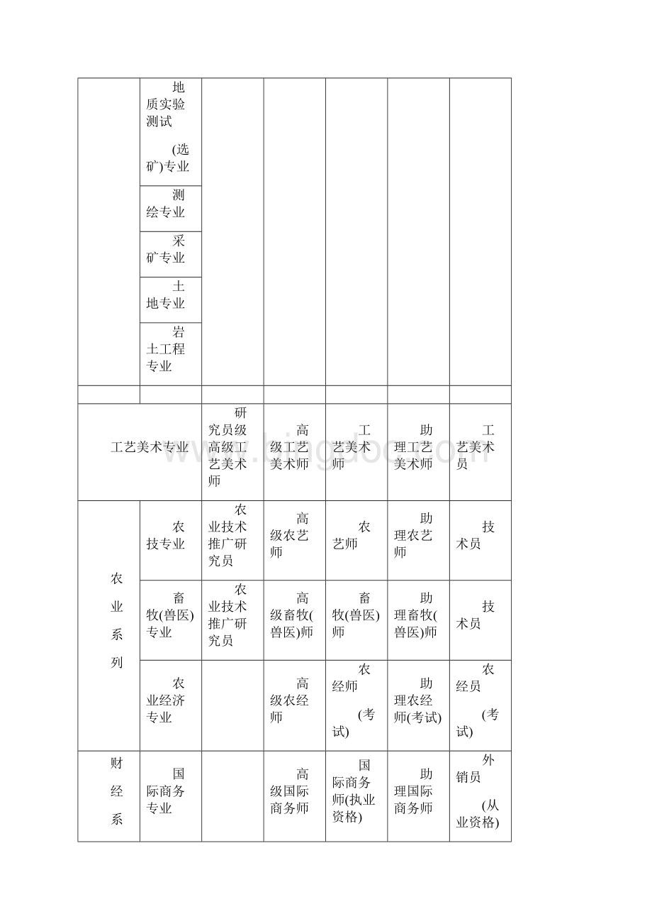 各系列专业职称资格分类一览表.docx_第3页