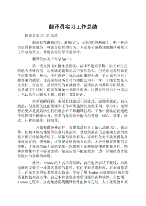 翻译员实习工作总结.docx