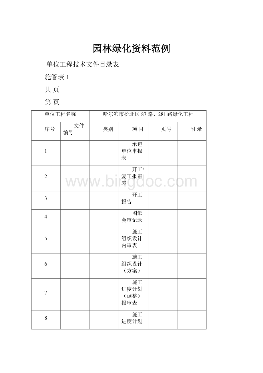 园林绿化资料范例.docx