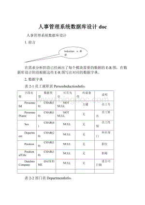 人事管理系统数据库设计doc.docx