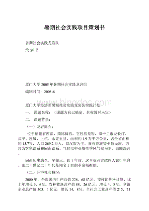 暑期社会实践项目策划书.docx