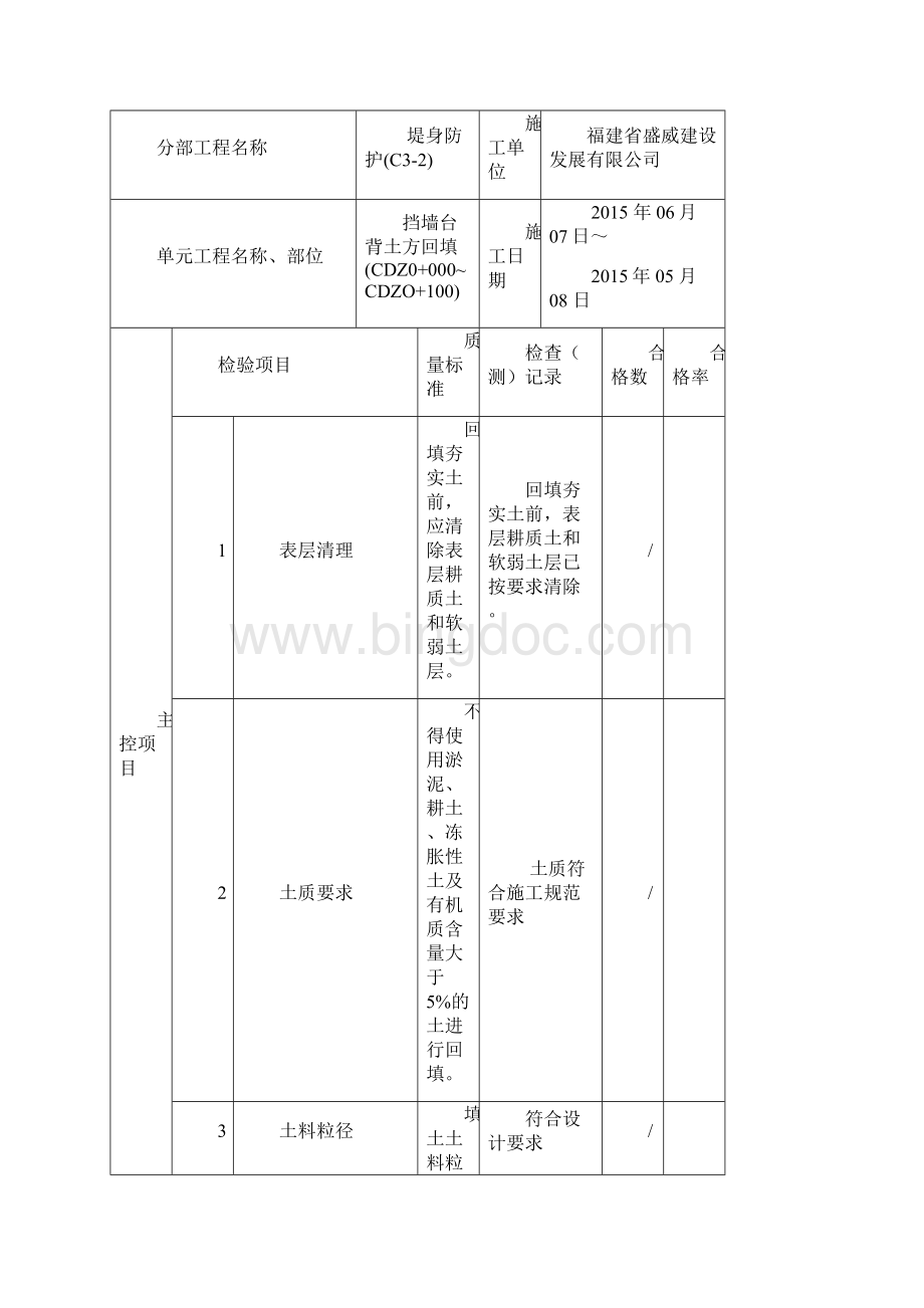 土方回填夯实单元工程质量评定表.docx_第2页