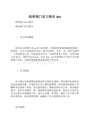 政府部门实习报告doc.docx