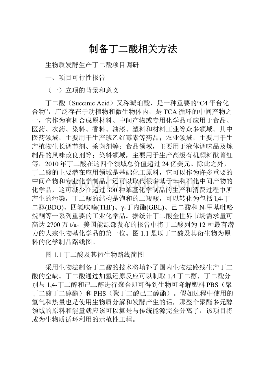 制备丁二酸相关方法.docx_第1页