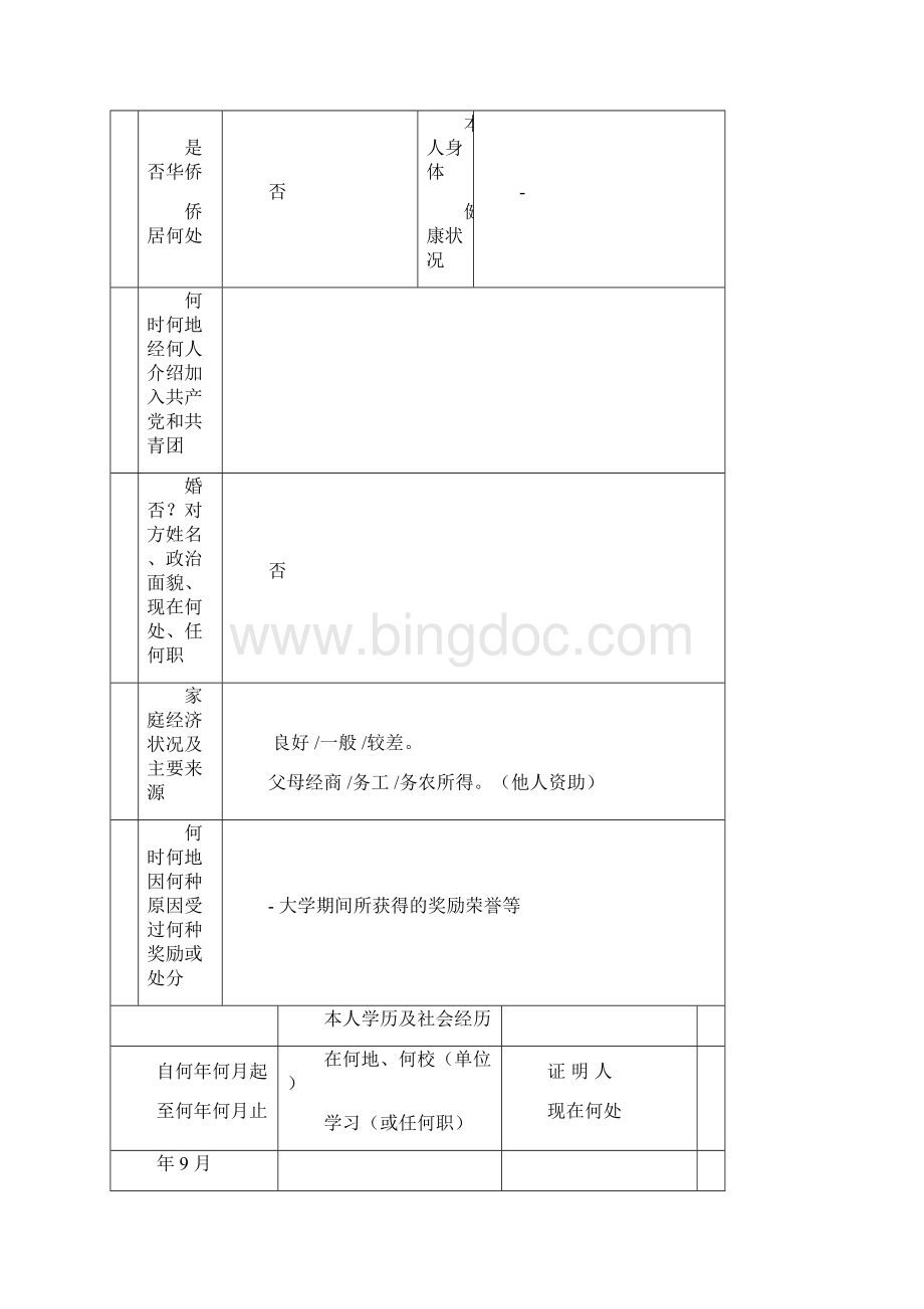 毕业生登记表样表.docx_第3页