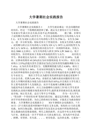 大学暑期社会实践报告.docx