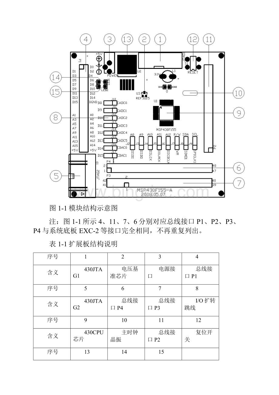 MSP430F155 CPU扩展板操作指导书.docx_第2页