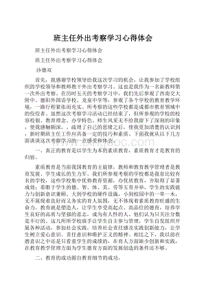 班主任外出考察学习心得体会.docx