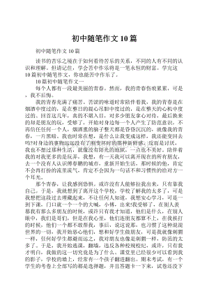 初中随笔作文10篇.docx