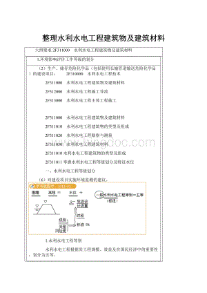 整理水利水电工程建筑物及建筑材料.docx