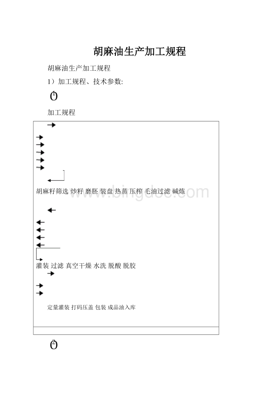 胡麻油生产加工规程.docx