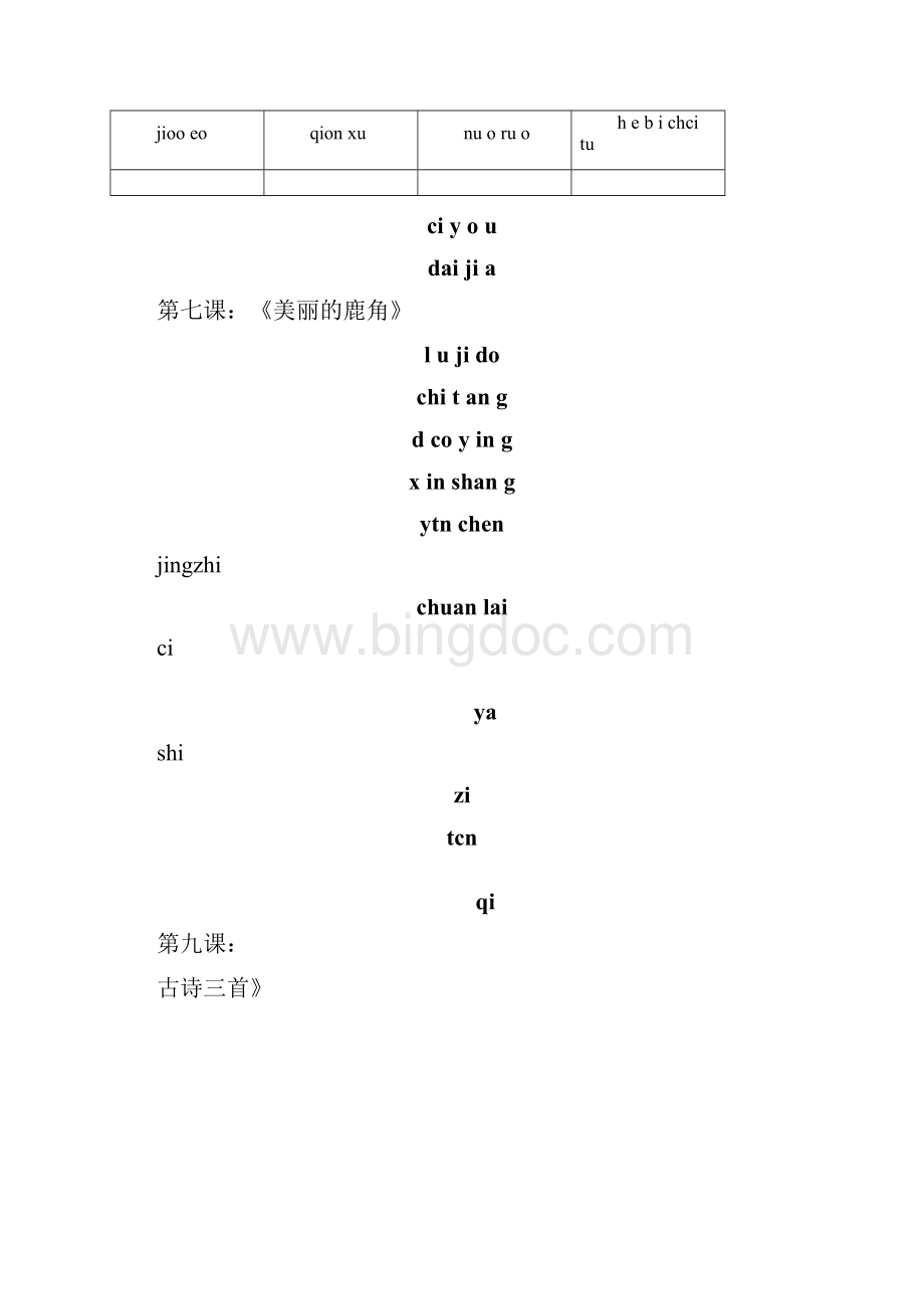 三年级下册所有课文拼音卷附有答案.docx_第2页