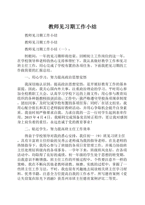 教师见习期工作小结.docx