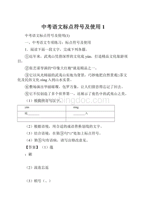 中考语文标点符号及使用1.docx