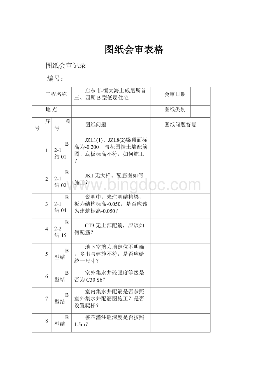 图纸会审表格.docx