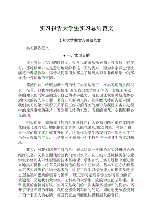 实习报告大学生实习总结范文.docx