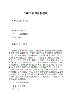 VBSE实习报告模板.docx