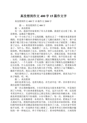 真没想到作文400字15篇作文字.docx