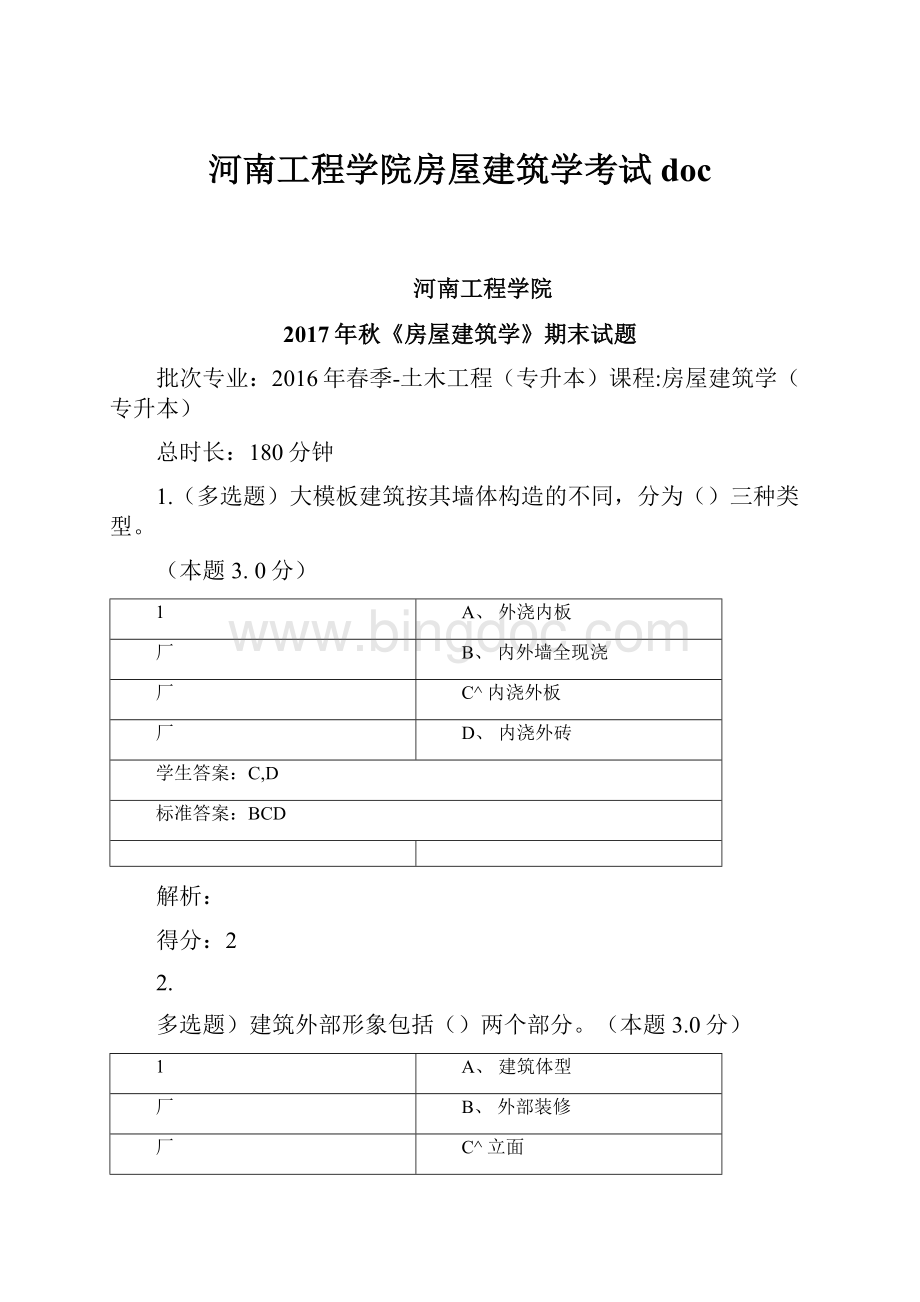 河南工程学院房屋建筑学考试doc.docx