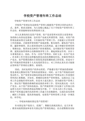 学校资产管理年终工作总结.docx