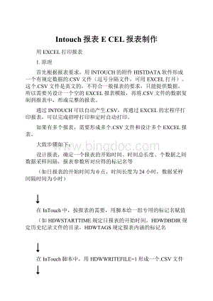 Intouch报表 E CEL报表制作.docx