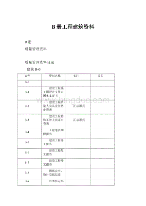 B册工程建筑资料.docx