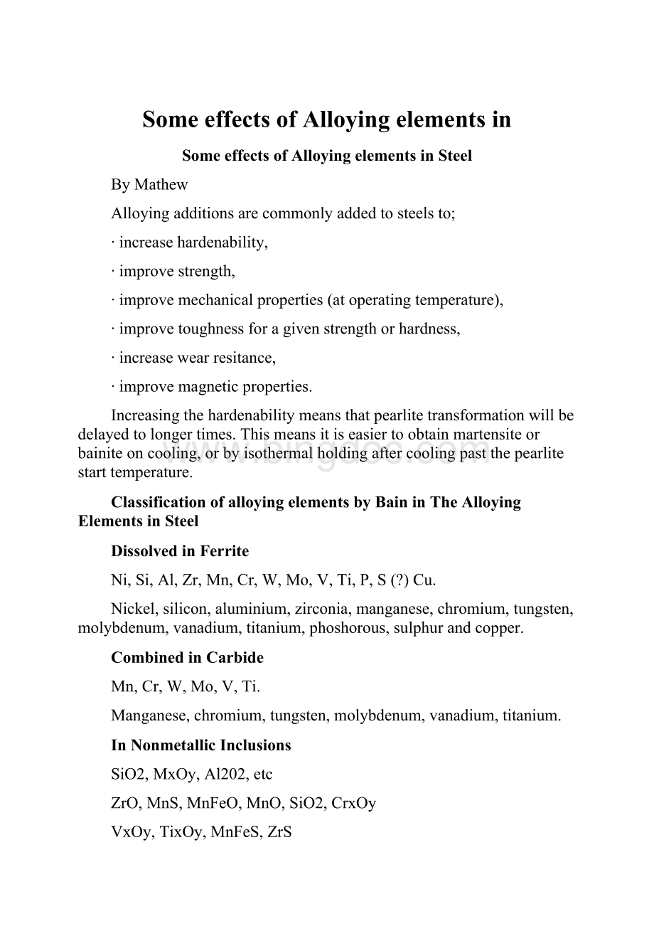 Some effects of Alloying elements in.docx