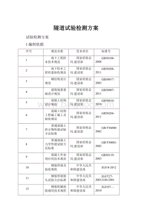 隧道试验检测方案.docx