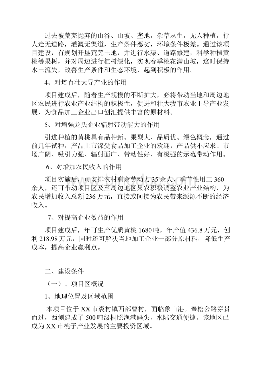 千亩优质黄桃种植示范基地项目可行性研究报告.docx_第3页