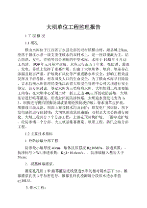 大坝单位工程监理报告.docx