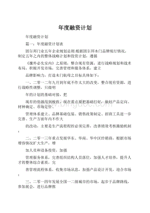 年度融资计划.docx