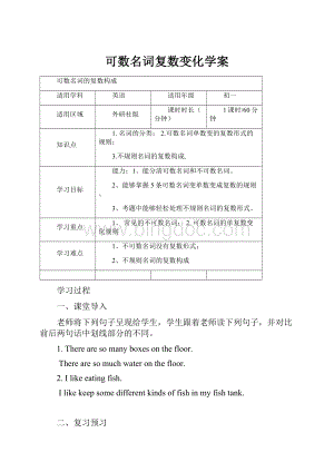 可数名词复数变化学案.docx