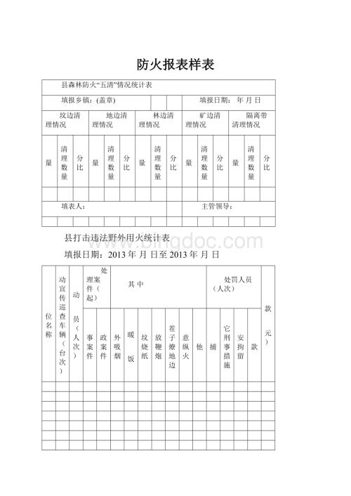 防火报表样表.docx