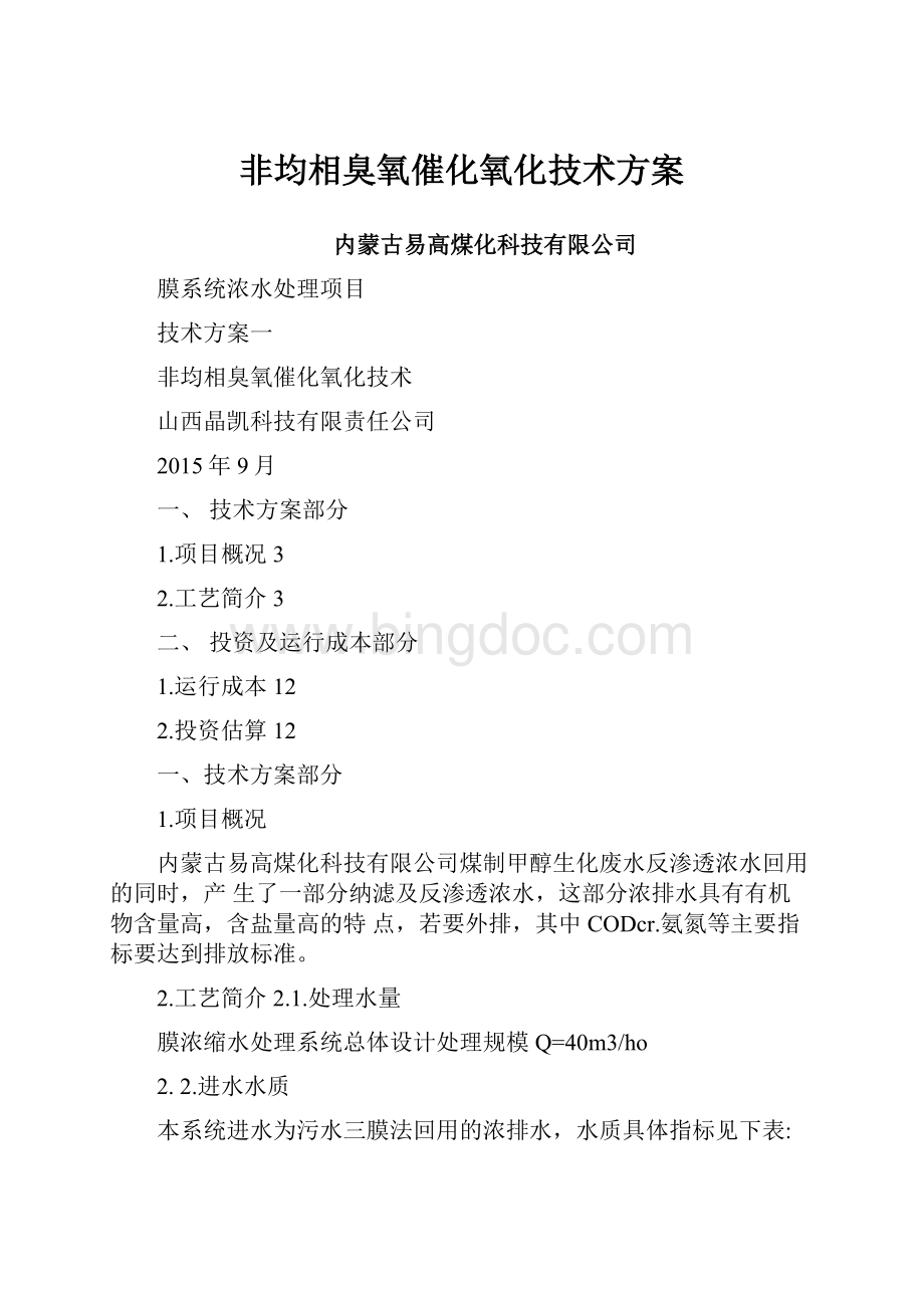 非均相臭氧催化氧化技术方案.docx_第1页