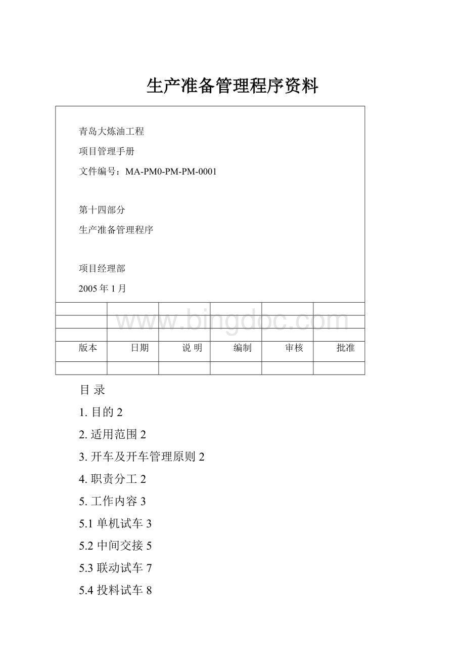 生产准备管理程序资料.docx