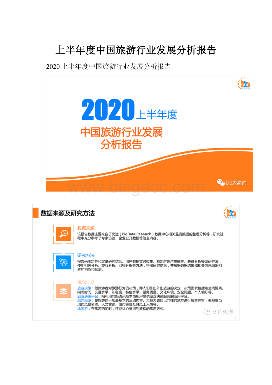 上半年度中国旅游行业发展分析报告.docx_第1页