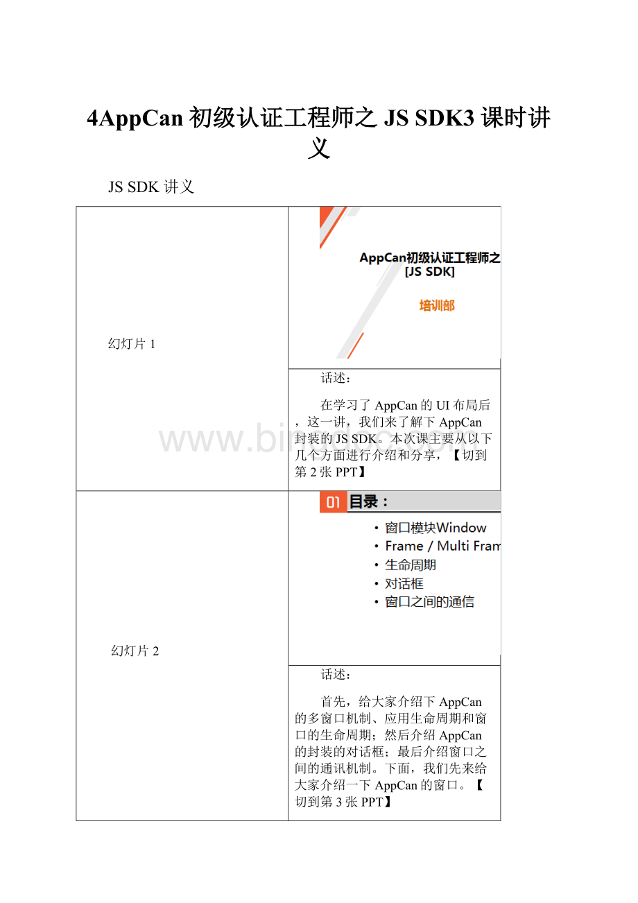 4AppCan初级认证工程师之JS SDK3课时讲义.docx