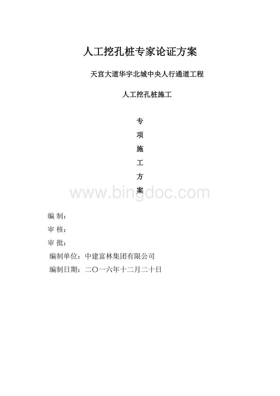 人工挖孔桩专家论证方案.docx