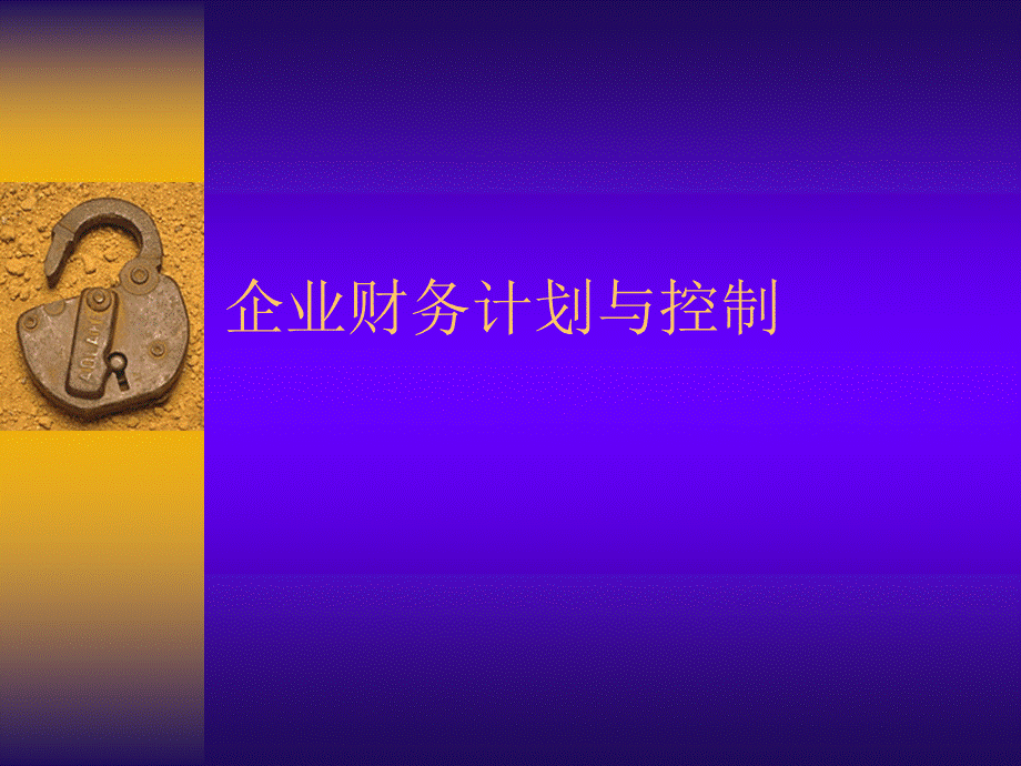 8.企业财务计划与控制.pptx