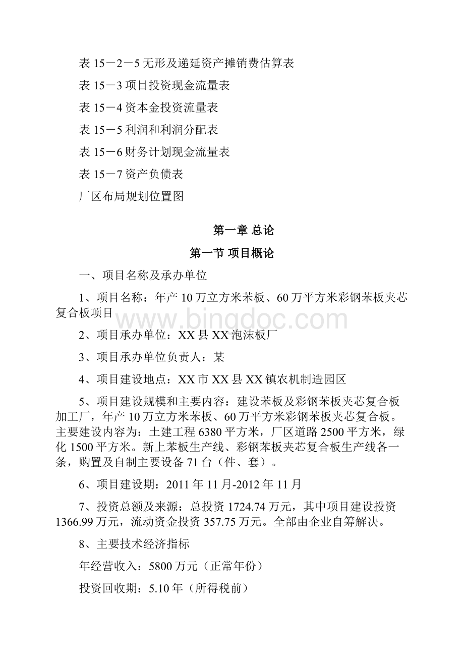 年产10万立方米苯板60万平方米彩钢苯板夹芯复合板项目可行性研究报告.docx_第2页