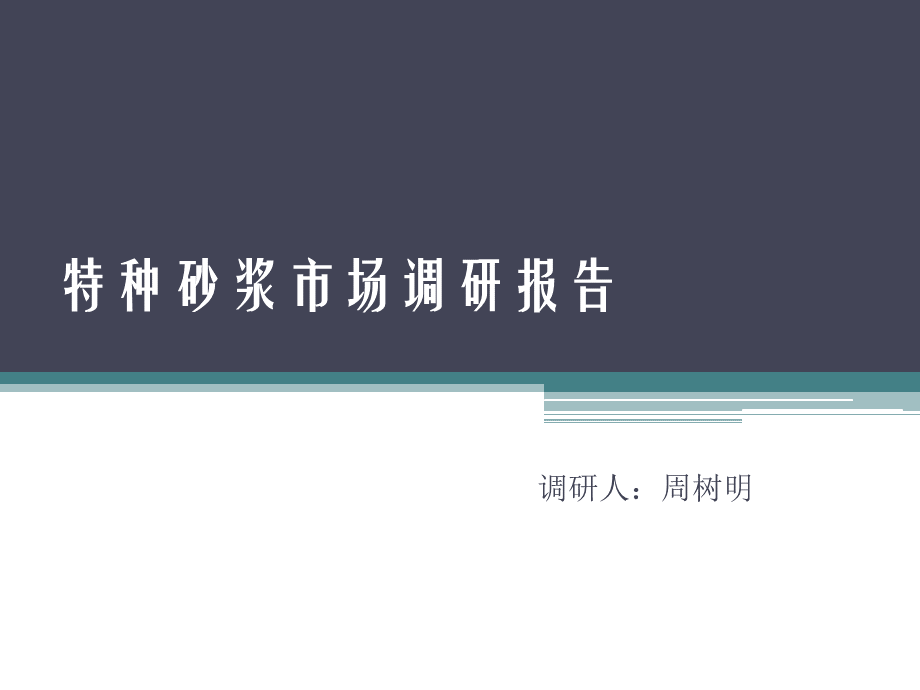 特种砂浆市场调研报告.pptx