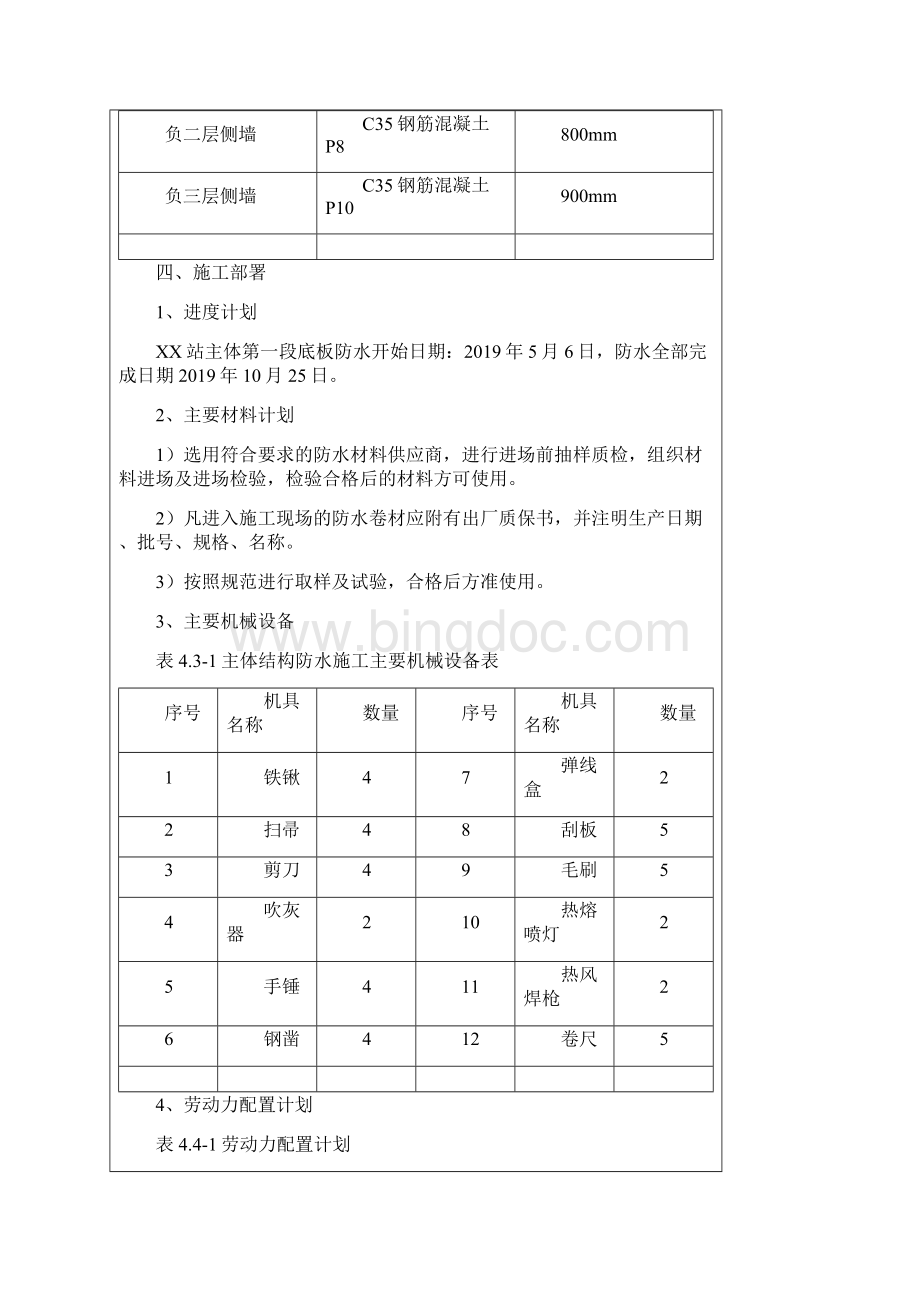 地铁车站主体结构防水施工技术交底一级.docx_第3页