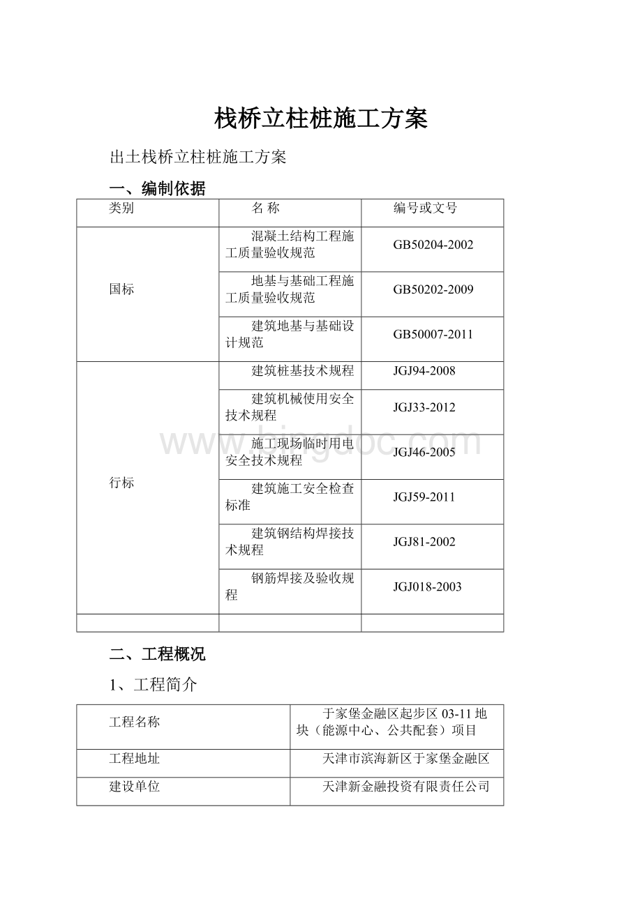 栈桥立柱桩施工方案.docx